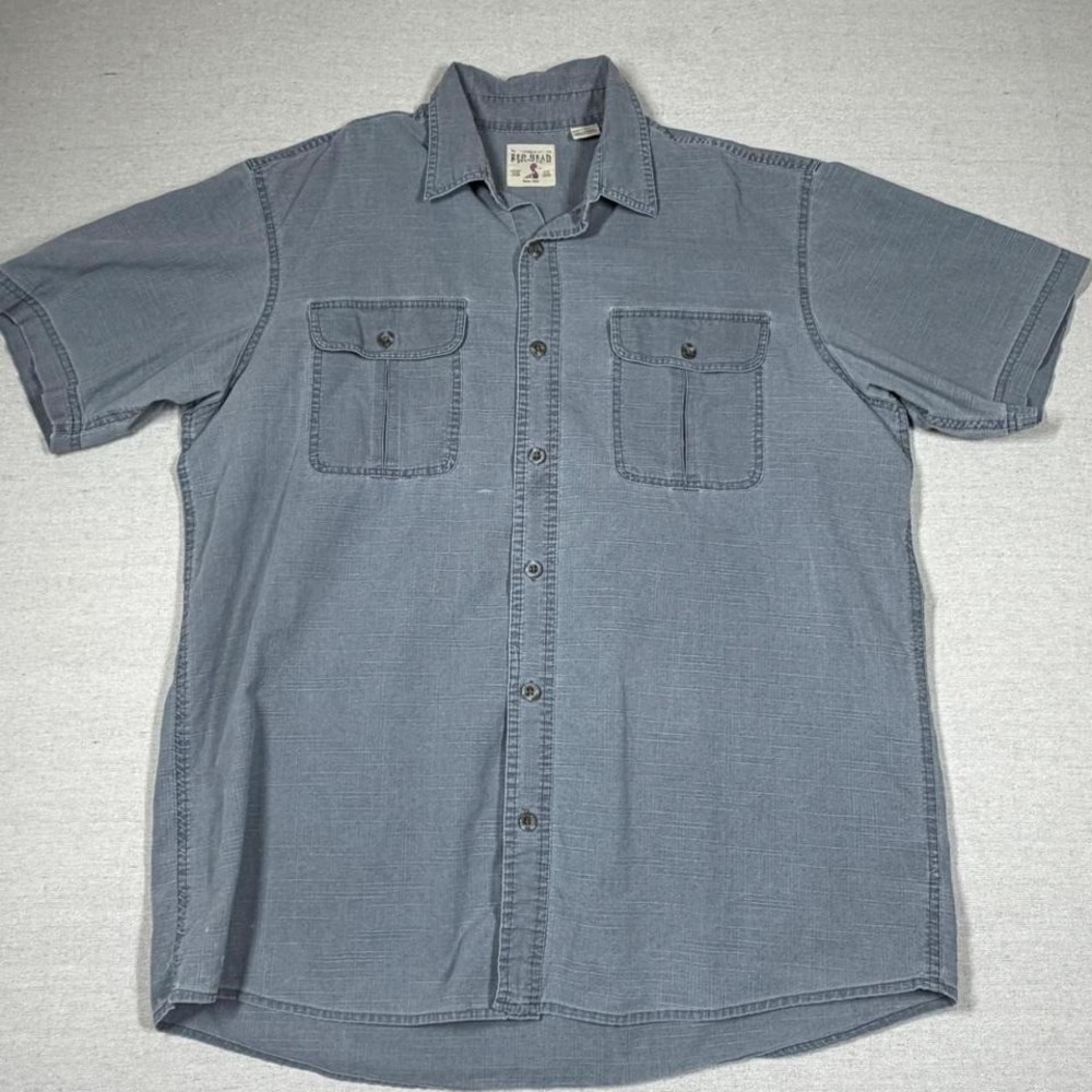 Red Head Brand Co XL gray ripstop short sleeve utility work shirt‎ vintage